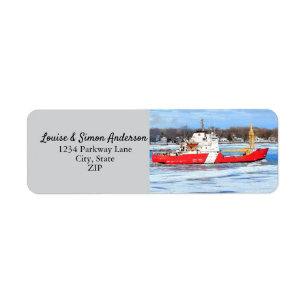 Ice Breaker Griffon Canadian Kusten Freighter Returadress Etikett