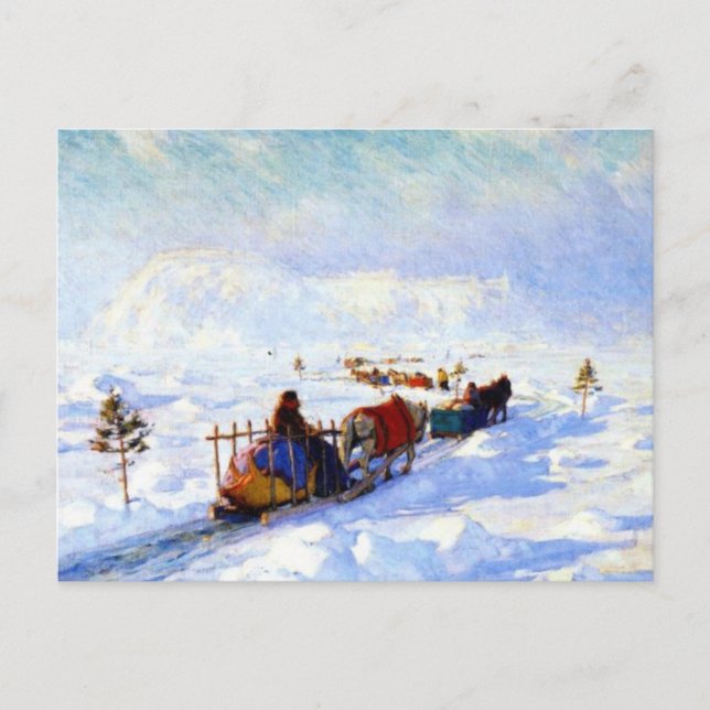 Ice Bridge Quebec, Clarence Gagnon Helg Vykort (Framsida)