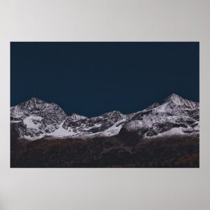 ICE CAPPED MOUNTAIN AT KVÄLL I KVÄLL POSTER