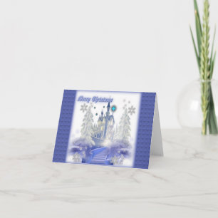 Ice Castle-julanteckningskort Helgkort