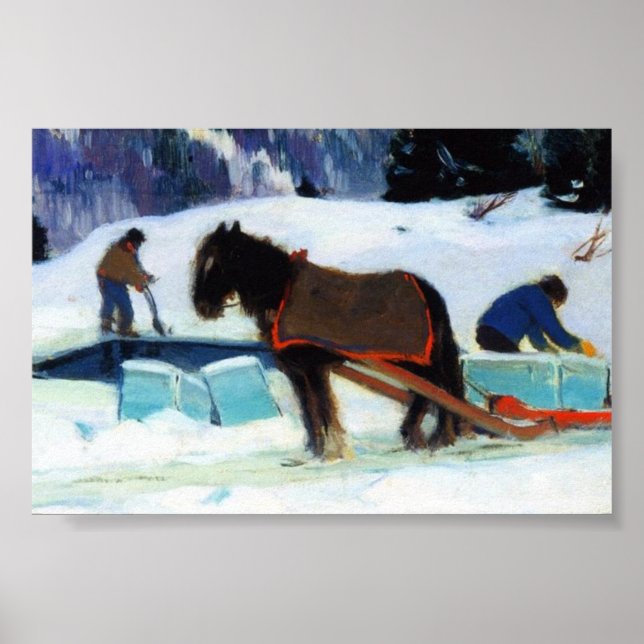 Ice Cishing, Clarence Gagnon Poster (Framsidan)