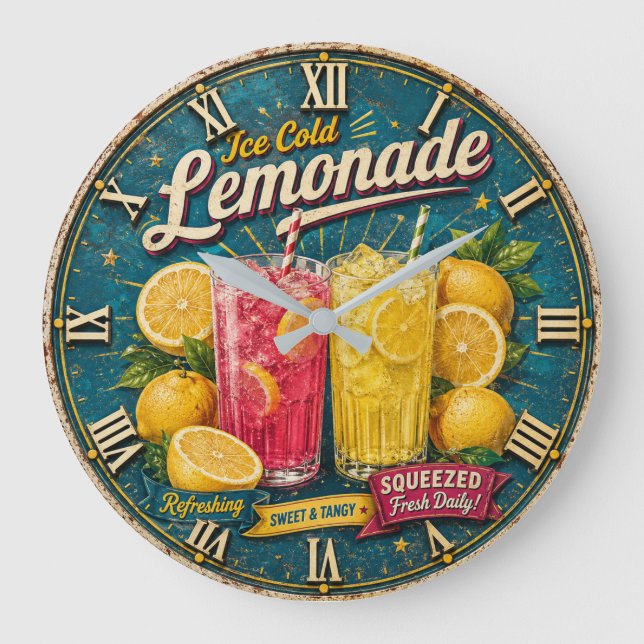 Ice Cold Lemonade Stor Klocka (Framsida)