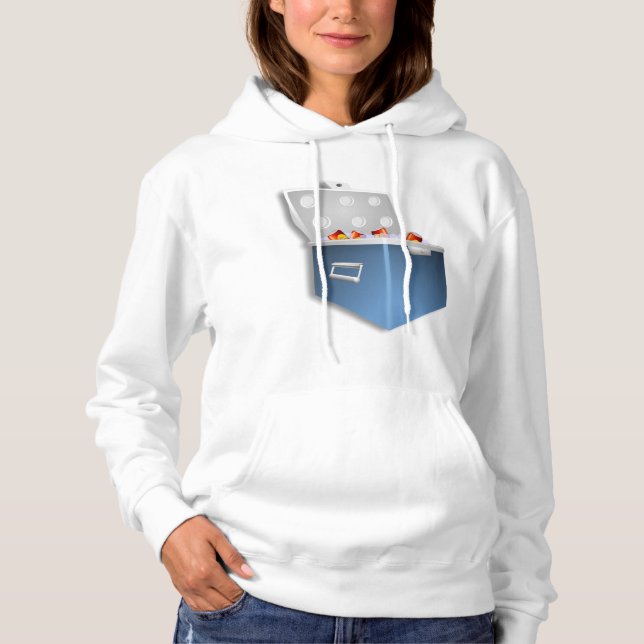Ice Cooler Womens Hoodie T Shirt (Framsida)
