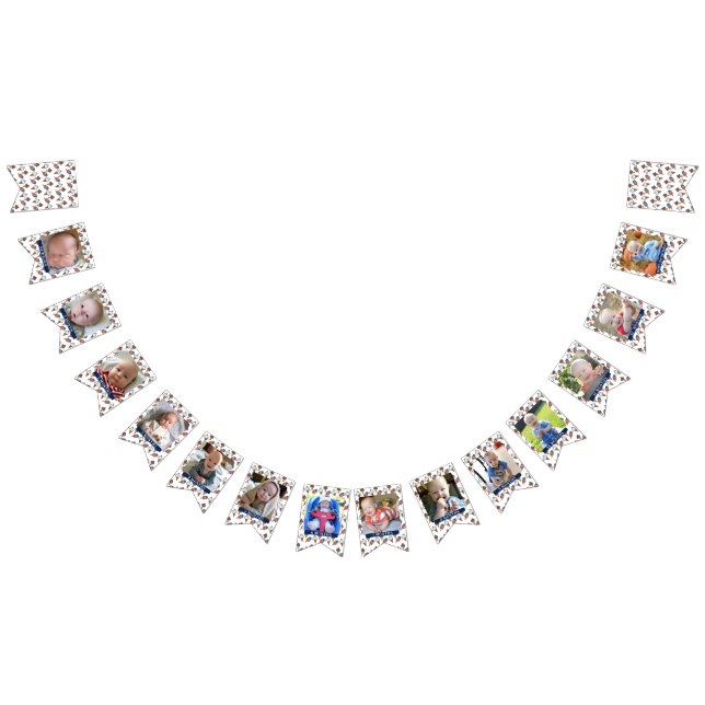 Ice Cream 1:a födelsedag Baby första året Vimplar (Alla)