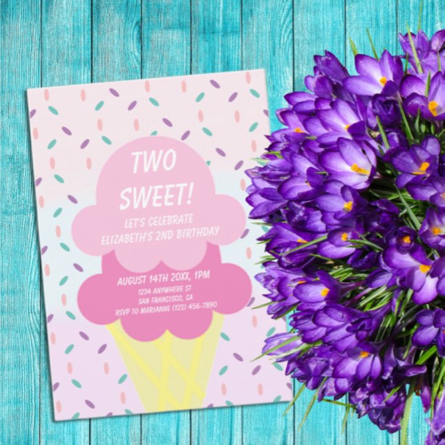 Ice Cream 2:a födelsedagen Inbjudningar (Skapare uppladdad)