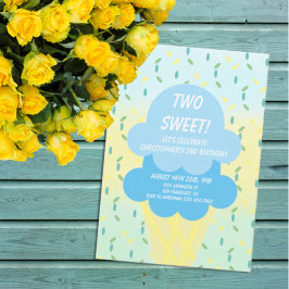 Ice Cream 2nd Birthday Inbjudningar