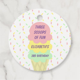 Ice Cream 3:e födelsedagen Gåvor Etiketter