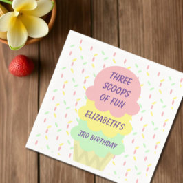 Ice Cream 3:e födelsedagen Pappersservett