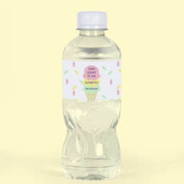 Ice Cream 3:e födelsedagen Vattenflaskor Etikett