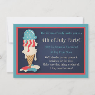 Ice Cream 4:e juli-partiets inbjudan