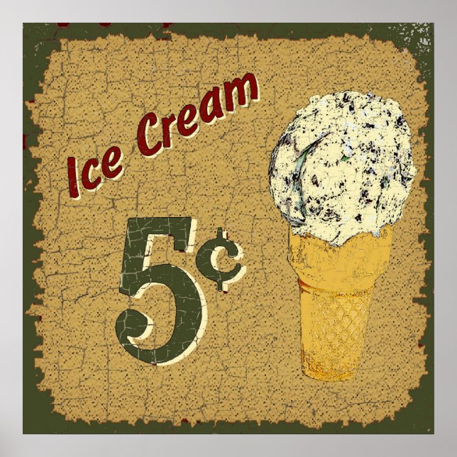 Ice Cream 5 cent Poster (Framsidan)