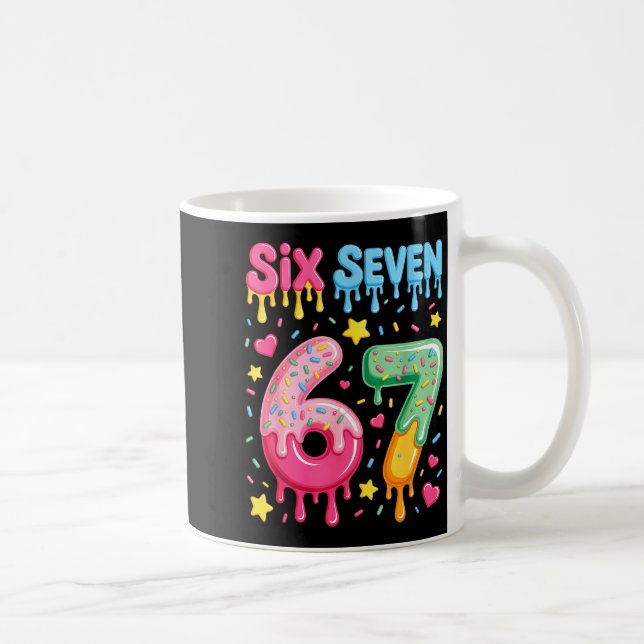 Ice Cream 67 Meme Funny Six Seven Gen Alpha Slang  Kaffemugg (Höger)