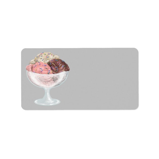 Ice Cream Adressetikett (Framsidan)