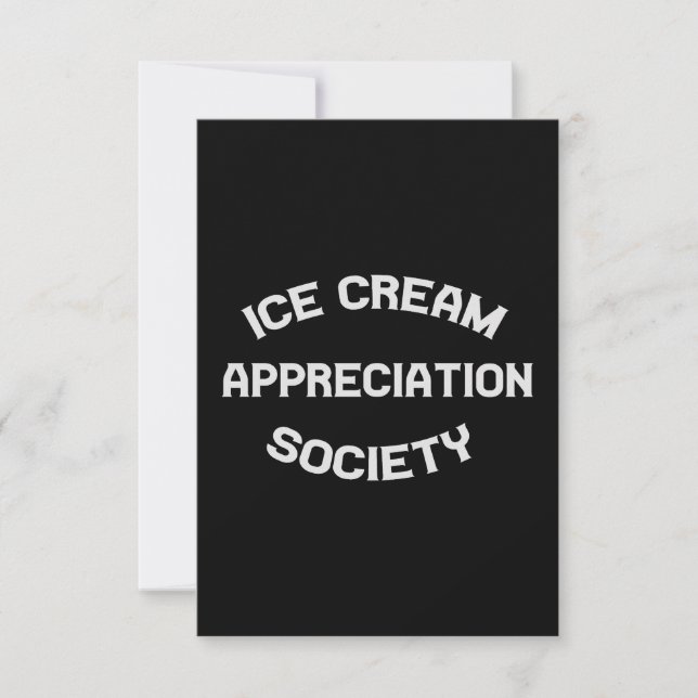 Ice Cream Appreciation Society Summertime FUNNY Tack Kort (Framsida)