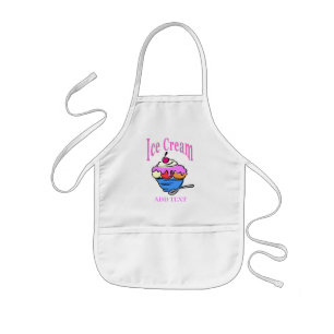 Ice Cream Apron, lägg till text Barnförkläde