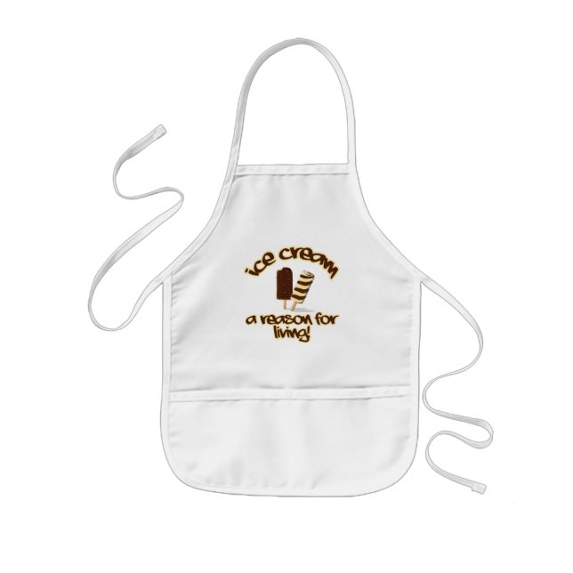 Ice Cream apron - välj stil & färg Barnförkläde (Framsidan)