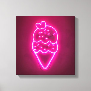Ice Cream Art Strawberry Ice Cream Clip Art Painti Canvastryck