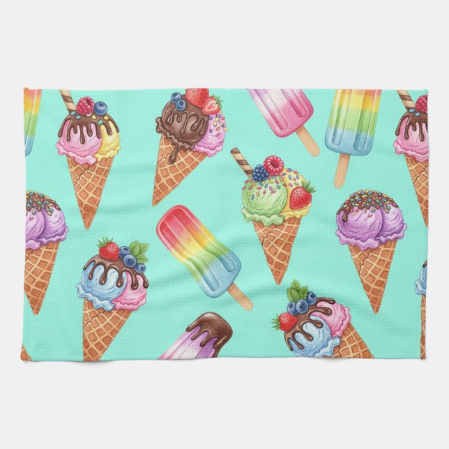 Ice Cream Assortment by Natasha Us Kökshandduk (Horisontell)