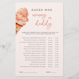 Ice Cream Baby Shower Gissa vem som spelar