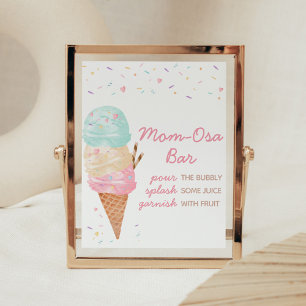 Ice Cream Baby Shower Mamma Osa Pub Poster