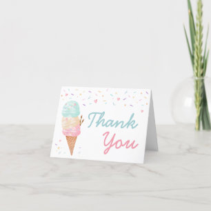 Ice Cream Baby Shower Tack Kort