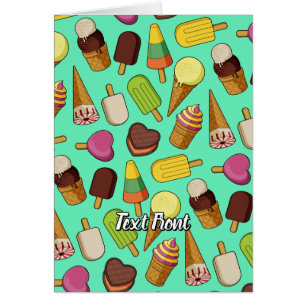 Ice Cream Background Hälsningskort