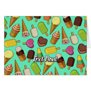 Ice Cream Background Hälsningskort