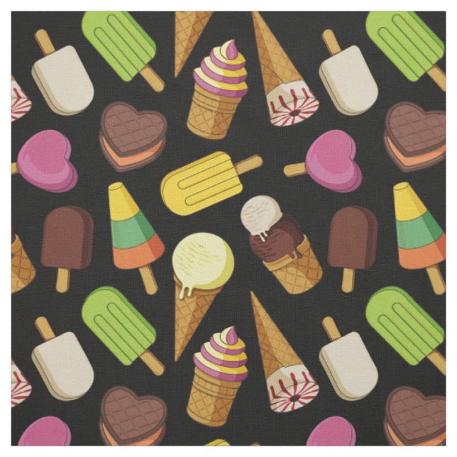 Ice Cream Background Tyg (Provkarta)