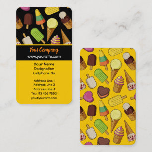 Ice Cream Background Visitkort