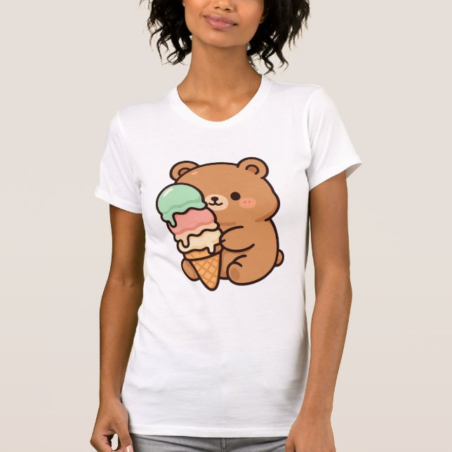 Ice Cream Bear T Shirt (Framsida)