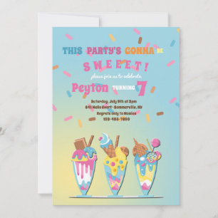 Ice Cream behandlar födelsedagsinbjudningar Inbjudningar