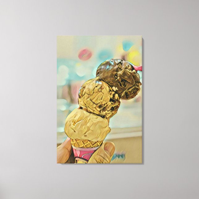 Ice cream birthday gift canvastryck (Framsida)