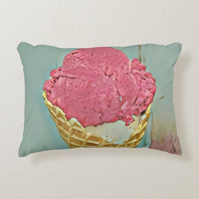 Ice cream birthday gift prydnadskudde (Framsidan)