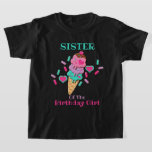 Ice Cream Birthday Girl Children Tshirts Sister<br><div class="desc">Firar födelsedag med denna speciella t-shirt,  speciell och personlig design</div>
