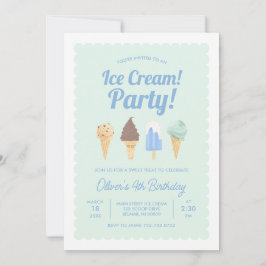 Ice Cream Birthday-inbjudan Inbjudningar