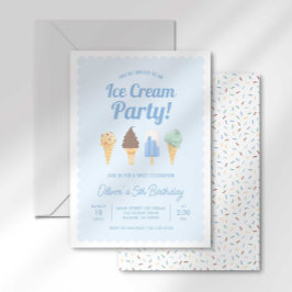 Ice Cream Birthday-inbjudan Inbjudningar