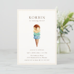 Ice Cream Birthday Inbjudningar