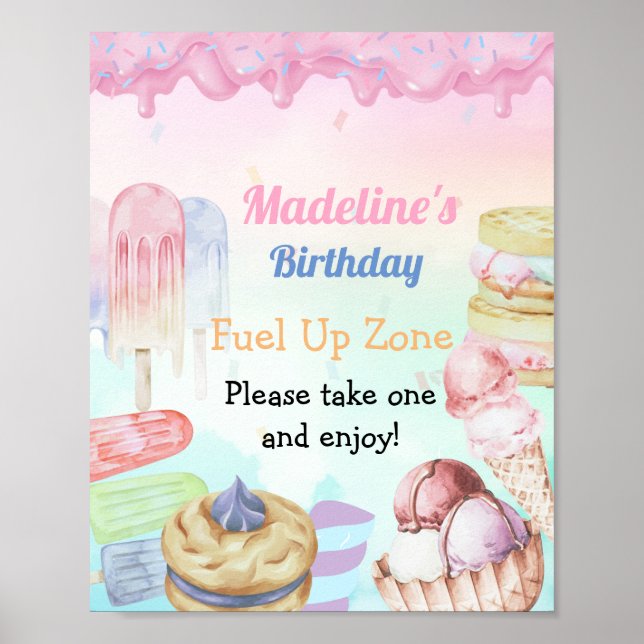 Ice Cream Birthday Poster (Framsidan)