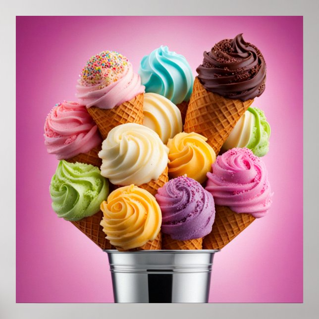 Ice Cream Bouquet Poster (Framsidan)