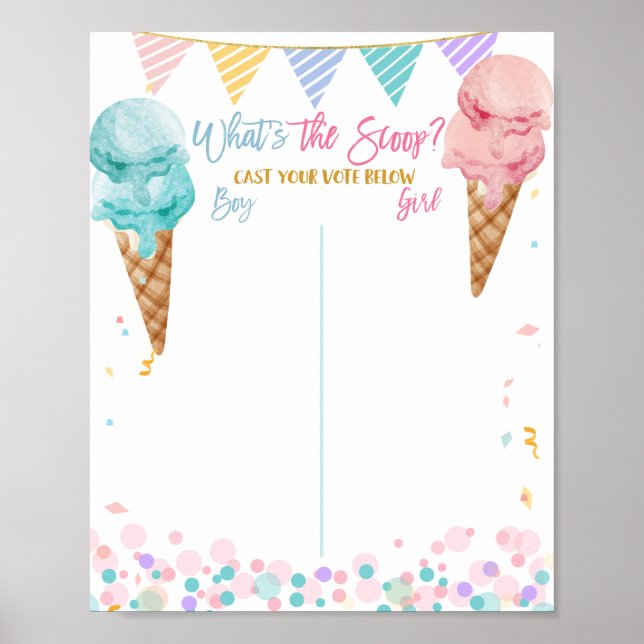 Ice Cream Boy eller Gender Reveal (voteringsstyrel Poster (Framsidan)