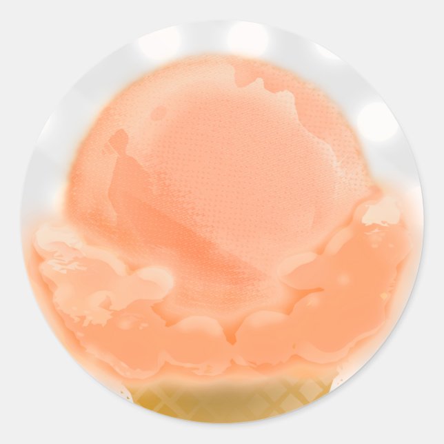 Ice Cream Brev Seal - Runt Klistermärke (Framsida)