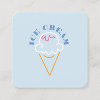 Ice cream business card fyrkantigt visitkort