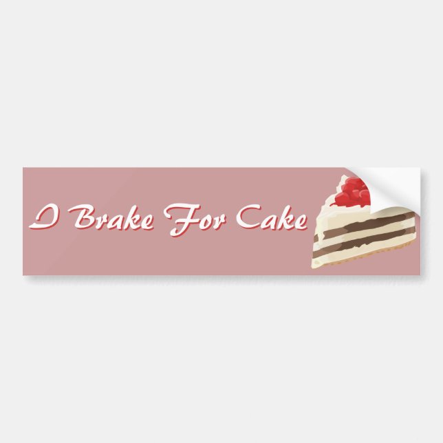 Ice Cream Cake Bumper Sticker Bildekal (Framsidan)