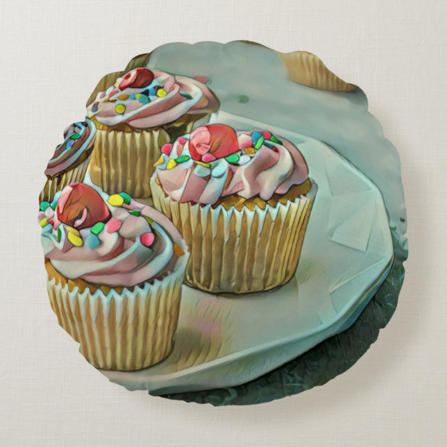 Ice cream cake rund kudde (Framsidan)