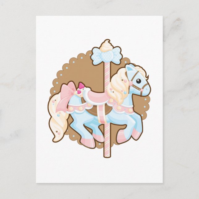 Ice Cream Carousel Vykort (Framsida)