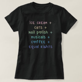 "Ice Cream & Cats & Nagel polska & Equal Högers" T Shirt