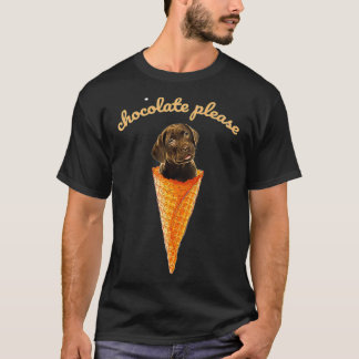 Ice Cream Chocolate Labrador Lab Premium T Shirt