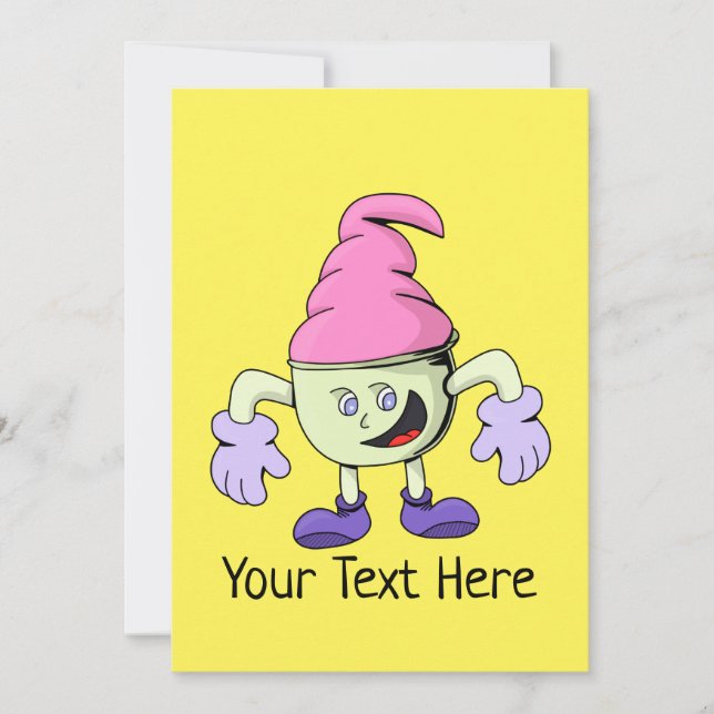 Ice Cream Christmas Birthday Gift Card Julkort (Framsida)