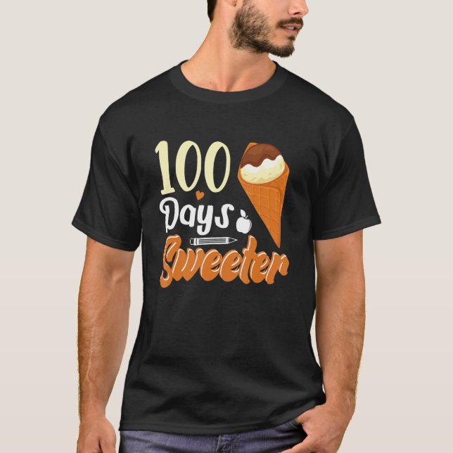Ice Cream Cone 100-dagars skollärarflickor B T Shirt (Framsida)