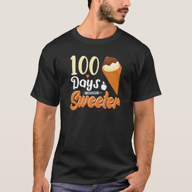 Ice Cream Cone 100-dagars skollärarflickor B T Shirt (Framsida)
